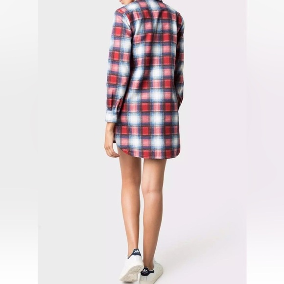 NWOT Stussy Lincoln Plaid Zip  Shirt Dress - Picture 2 of 9